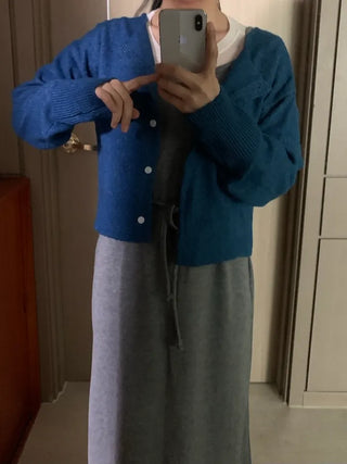 Heru Round Neck Knit Cardigan