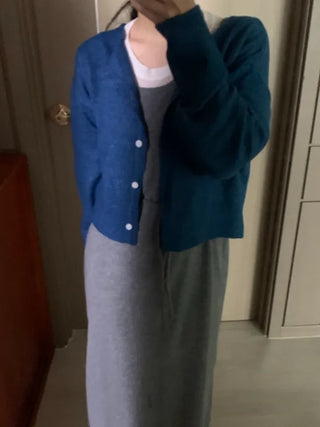 Heru Round Neck Knit Cardigan