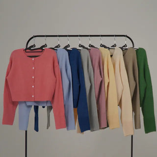 Heru Round Neck Knit Cardigan