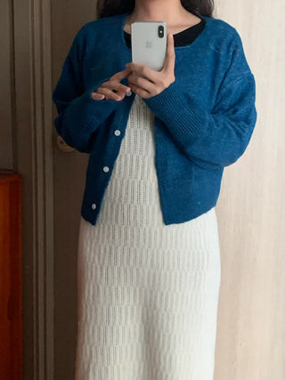 Heru Round Neck Knit Cardigan