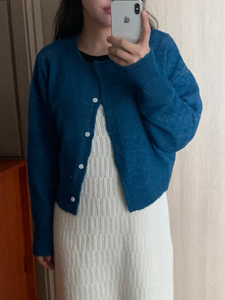 Heru Round Neck Knit Cardigan