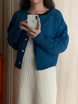 Heru Round Neck Knit Cardigan