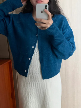 Heru Round Neck Knit Cardigan