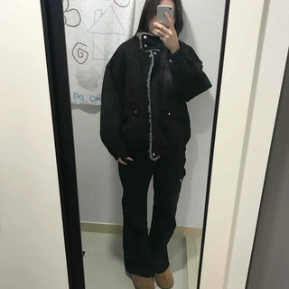 Natural Quilted Snap Bomber Jumper