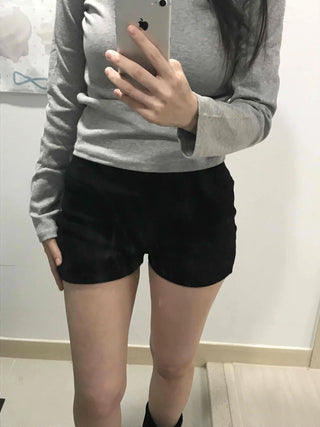 Simple Sporty Elastic Waist Mini Shorts