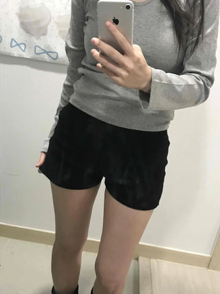 Simple Sporty Elastic Waist Mini Shorts