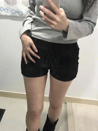 Simple Sporty Elastic Waist Mini Shorts