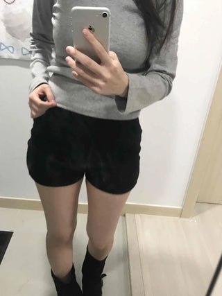 Simple Sporty Elastic Waist Mini Shorts