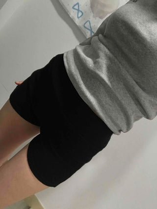 Simple Sporty Elastic Waist Mini Shorts