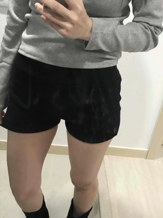 Simple Sporty Elastic Waist Mini Shorts