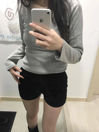 Simple Sporty Elastic Waist Mini Shorts