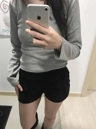 Simple Sporty Elastic Waist Mini Shorts