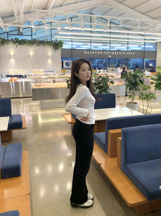 Semi-Banding Center Pintuck Straight Slacks Pants