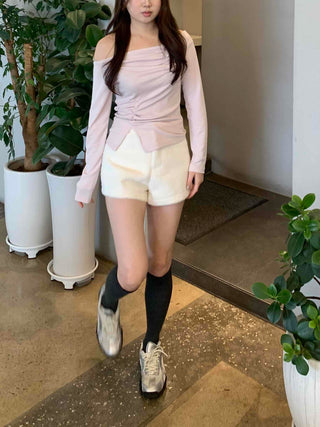 Soft Daily High-Waisted A-Line Shorts