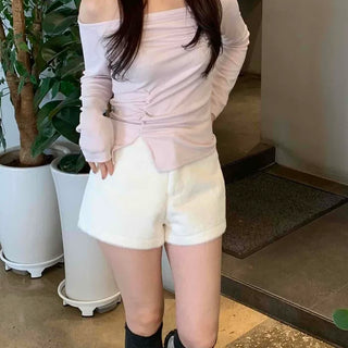 Soft Daily High-Waisted A-Line Shorts