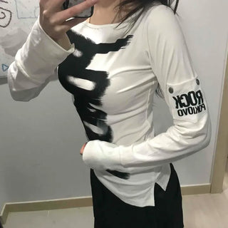 Front Lettering Pop Art Slim Fit Crew Neck T-shirt