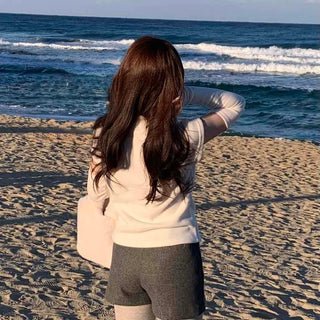 Puff Sleeve Slim Fit High Neck Knit