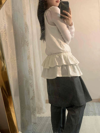 Frill Ruffle Tiered Sleeveless Top