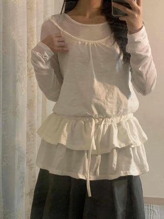 Frill Ruffle Tiered Sleeveless Top