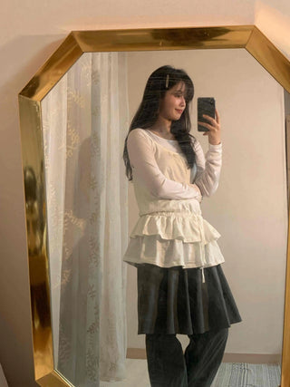 Frill Ruffle Tiered Sleeveless Top