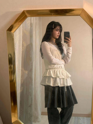 Frill Ruffle Tiered Sleeveless Top