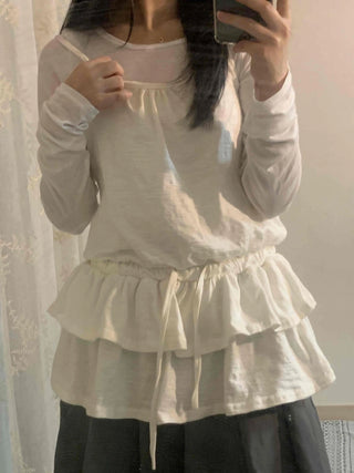 Frill Ruffle Tiered Sleeveless Top