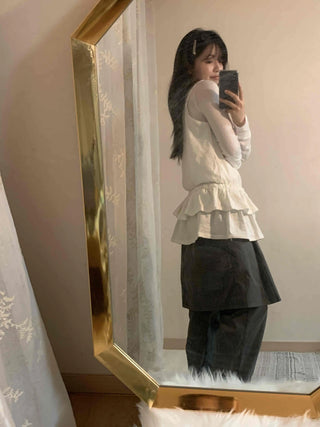 Frill Ruffle Tiered Sleeveless Top