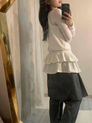 Frill Ruffle Tiered Sleeveless Top