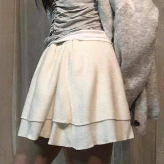 Delicate Fit Double Frill Tennis Mini Skirt