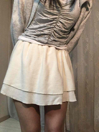 Delicate Fit Double Frill Tennis Mini Skirt
