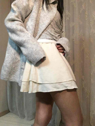 Delicate Fit Double Frill Tennis Mini Skirt