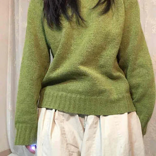 Puff Sleeve Shirring Detail Cozy V-Neck Knit