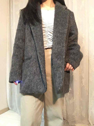 Big Collar Fluffy Buckle Short Quilted Padded Coat