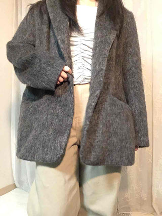 Big Collar Fluffy Buckle Short Quilted Padded Coat
