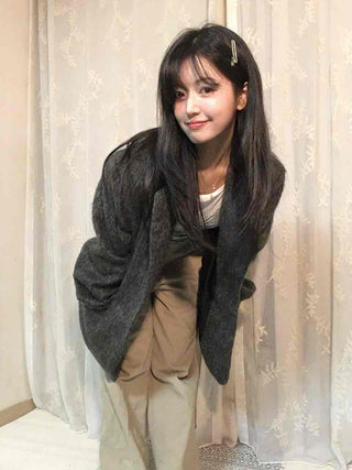 Big Collar Fluffy Buckle Short Quilted Padded Coat