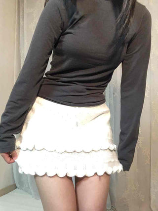 Stretch Cozy Fit High Neck Soft Layered Long Sleeve T-shirt