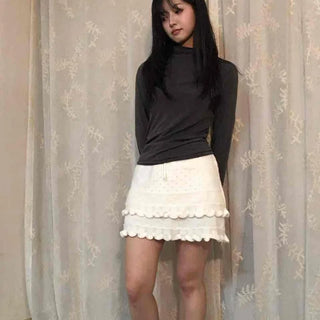 Stretch Cozy Fit High Neck Soft Layered Long Sleeve T-shirt