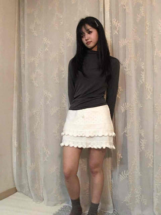 Stretch Cozy Fit High Neck Soft Layered Long Sleeve T-shirt