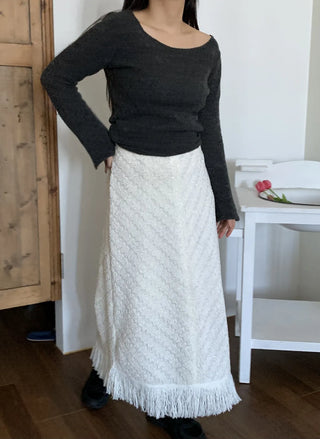 Cowl Neck Balloon Sleeve Slim Fit Crop Knit