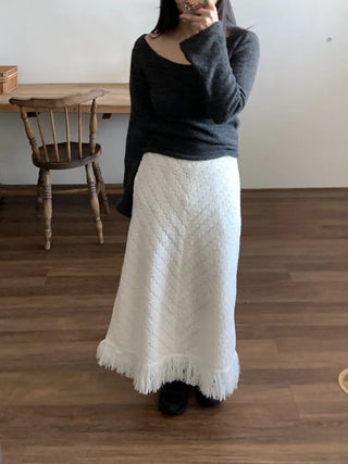 Cowl Neck Balloon Sleeve Slim Fit Crop Knit