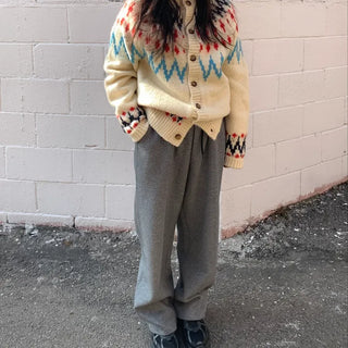 Cozy Semi-Wide Elastic Waist Pants