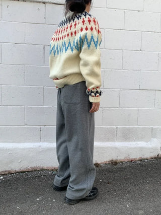 Cozy Semi-Wide Elastic Waist Pants