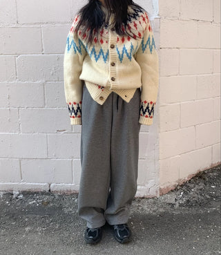 Cozy Semi-Wide Elastic Waist Pants