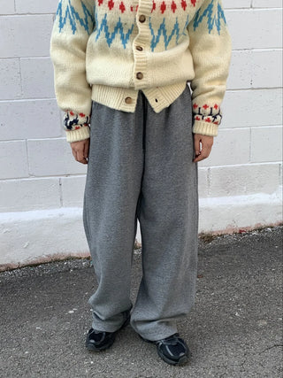 Cozy Semi-Wide Elastic Waist Pants