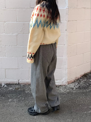 Cozy Semi-Wide Elastic Waist Pants