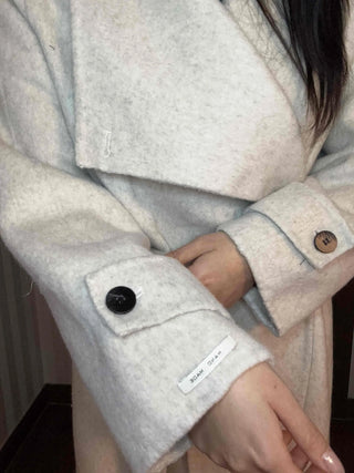 Cozy Heathered Shirring Belted Long Coat