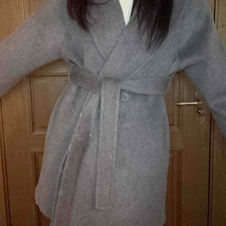 Shawl Collar Belted Oversized Loose Coat