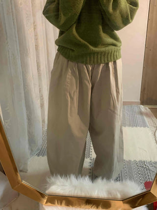 Soft Delicate Fit Balloon Wide Cotton Pants