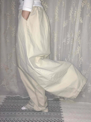 Soft Delicate Fit Balloon Wide Cotton Pants