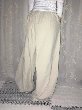 Soft Delicate Fit Balloon Wide Cotton Pants
